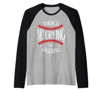 There is No Crying in Baseball Women In My Baseball Mom Era Camiseta Manga Raglan