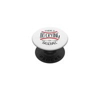 There is No Crying in Baseball Women In My Baseball Mom Era PopSockets PopGrip Adhesivo