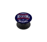 There is No Crying in Baseball Women In My Baseball Mom Era PopSockets PopGrip Adhesivo