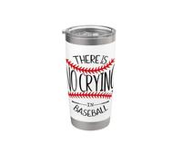 There is No Crying in Baseball Women In My Baseball Mom Era Vaso térmico de acero inoxidable de doble pared