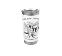 There Is No Such Thing As Too Many Books Womens Reading Vaso térmico de acero inoxidable de doble pared