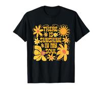 There Is Sunshine In My Soul Retro Flower Cita Groovy Boho Camiseta