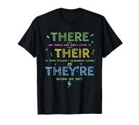 There their they are T shirt English Grammar Teacher Gift Fun Camiseta