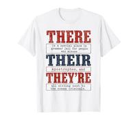 There Their They're Funny Grammar English Teacher Humor Camiseta