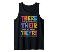 There Their They're Funny Grammar English Teacher Humor Camiseta sin Mangas