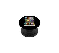 There Their They're Funny Grammar English Teacher Humor PopSockets PopGrip Adhesivo