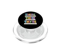 There Their They're Funny Grammar English Teacher Humor PopSockets PopGrip para MagSafe