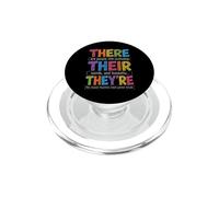 There Their They're Funny Grammar English Teacher Humor PopSockets PopGrip para MagSafe