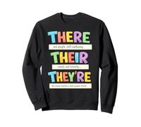 There Their They're Funny Grammar English Teacher Humor Sudadera