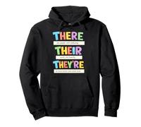 There Their They're Funny Grammar English Teacher Humor Sudadera con Capucha