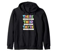 There Their They're Funny Grammar English Teacher Humor Sudadera con Capucha