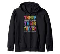 There Their They're Funny Grammar English Teacher Humor Sudadera con Capucha