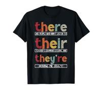 There Their They're Funny Grammar Humor tee English Teacher Camiseta
