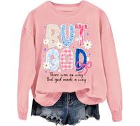 There Was No Way But God Made A Way, sudadera con capucha But God, camisetas gráficas con estampado de fe cristiana, rosa, M