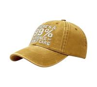 There's A 99% Chance I Don't Care - Gorra bordada ajustable para papá con texto en inglés "I Don't Care", gorra de béisbol ajustable para papá, dorado, Talla única