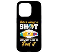 There's Always A Shot Funny Billar 8 Ball Pool Player Hombres Carcasa para iPhone 15 Pro