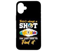 There's Always A Shot Funny Billar 8 Ball Pool Player Hombres Carcasa para iPhone 16 Plus