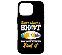 There's Always A Shot Funny Billar 8 Ball Pool Player Hombres Carcasa para iPhone 16 Pro