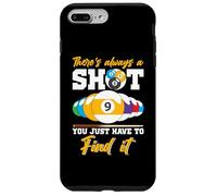 There's Always A Shot Funny Billar 8 Ball Pool Player Hombres Carcasa para iPhone 7 Plus/8 Plus
