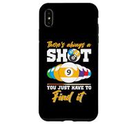 There's Always A Shot Funny Billar 8 Ball Pool Player Hombres Carcasa para iPhone XS MAX