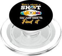 There's Always A Shot Funny Billar 8 Ball Pool Player Hombres PopSockets PopGrip para MagSafe