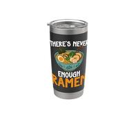 Theres Never Enough Ramen Japanese Fideos Bowl Lover Vaso térmico de acero inoxidable de doble pared