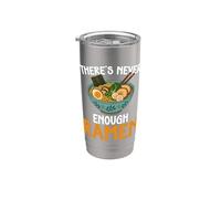 Theres Never Enough Ramen Japanese Fideos Bowl Lover Vaso térmico de acero inoxidable de doble pared