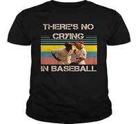 Theres no Crying in Baseball Tom Hanks Men's T Shirt Unisex Clothing Black 3XL