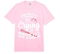 Theres No Crying in Softball Game Sports Baseball Lover Comfort Colors Adult Heavyweight T-Shirt