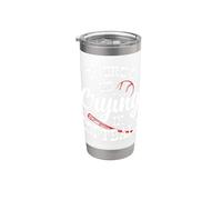 Theres No Crying in Softball Game Sports Baseball Lover Vaso térmico de acero inoxidable de doble pared