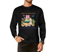 There's No Such Thing As Too Many Books - Sudaderas de algodón con cuello redondo y manga larga para hombre, estilo casual, Estilo negro, 5XL