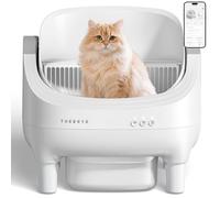 Thereye Arenero Gatos Autolimpiable con Diseño Abierto y Gran Capacidad, Arenero Gato con App, Limpieza Rápida y Fácil de Palear, Ideal para Hogares con Varios Gatos