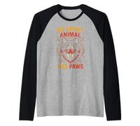 Therian Pride My Spirit Animal Has Paws Peludo Lobo Camiseta Manga Raglan