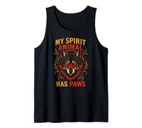 Therian Pride My Spirit Animal Has Paws Peludo Lobo Camiseta sin Mangas