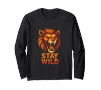 Therian Pride Stay Wild Vintage Peludo Lobo Manga Larga