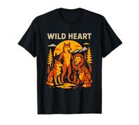 Therian Pride Wild Heart Peludo Lobo Camiseta