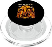 Therian Pride Wild Heart Peludo Lobo PopSockets PopGrip para MagSafe