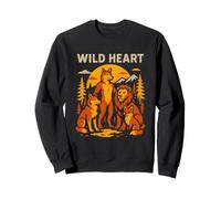 Therian Pride Wild Heart Peludo Lobo Sudadera