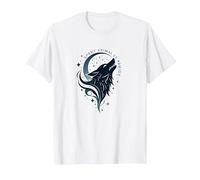 Therian Spirit Animal en el Interior: Aullido de Lobo místico Camiseta, Hombre, Blanco, 3XL