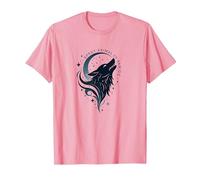 Therian Spirit Animal en el Interior: Aullido de Lobo místico Camiseta, Hombre, Rosado, 3XL