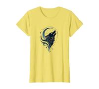 Therian Spirit Animal en el Interior: Aullido de Lobo místico Camiseta, Mujer, Limón, S