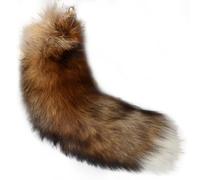 Therian Stuff, Fox Tail 15.75 Pulgadas de Animal Tail Shaggy Fur Tail Realistic Cail de Zorra Decorativa Therian Tail para Mochila de Bolsas Cosplay, Style3
