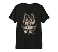 Therian Wolf Instinto sobre Ruido Luna Naturaleza Amante Camiseta Premium