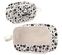 Therianthrope - Bolsa de maquillaje transparente con símbolo de Therianthropo, regalos Nope Not a Furry Not The Same Thing Therianthrope Pride Bolsa con cremallera, Nope Not Clear2