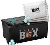 THERM BOX Caja de poliestireno profesional 20 BL con 3 acumuladores de frío para nevera de 20 l, interior: 45,7 x 25,8 x 17 cm, caja de transporte reutilizable