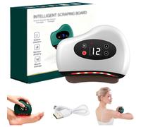 ThermaEdge raspador de pies, tabla de raspado muscular con luz roja y calor. Alivia tensión, 12 velocidades, ergonómico (blanco).