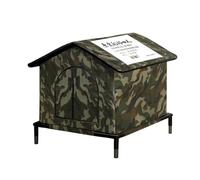 Thermal Cat House, Weatherproof Winter Shelter, Thermal Fabric With Foam Core, Thick Canvas Layer, Waterproof Tent With Setup Manual, Folding Pet Cave For Outdoor Garden 33x33x33cm