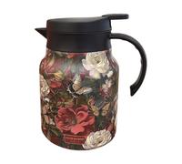 Thermal Coffee Carafe - 1000ml 316 Stainless Steel, Insulated Floral Design | Tea Infuser, Leak Resistant Hot Beverage Pot For Home, Office And Daily Use