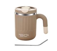 Thermal Coffee Mug, 480 ml Stainless Steel Insulated Travel Water Bottle with Handle and Lid, Reusable Spill Proof Tea and Coffee Mug for Hot or Cold Beverages, Eco-Friendly Tumbler for Daily Use,