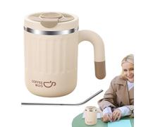 Thermal Coffee Mug, 480 ml Stainless Steel Insulated Travel Water Bottle with Handle and Lid, Reusable Spill Proof Tea and Coffee Mug for Hot or Cold Beverages, Eco-Friendly Tumbler for Daily Use,